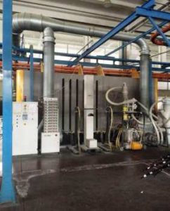 HORIZONTAL POWDER COATING LINE FOR ALUMINUM PROFILES